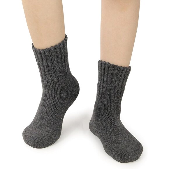 BenSorts Women 3 Packs Black Gray Beige Winter Thick Warm Polyester Boots Socks - Picture 5 of 6